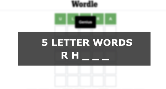 5 Letter Words Starting With Rh